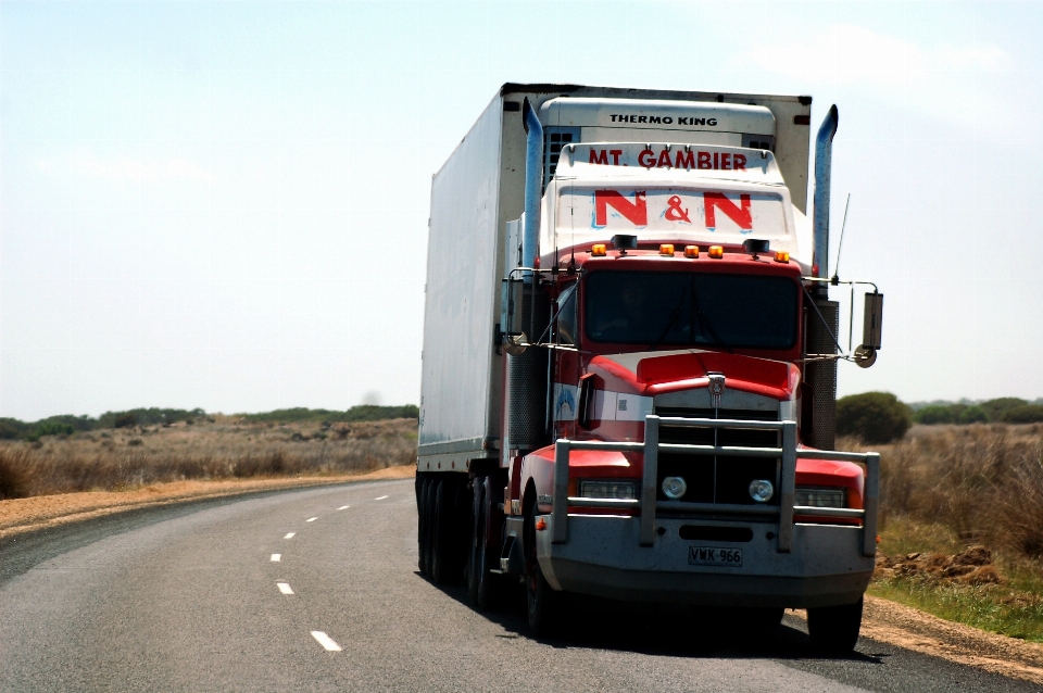 Highway asphalt transport truck