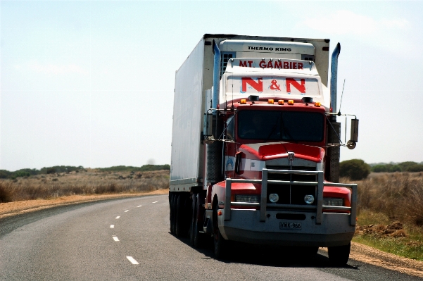 Highway asphalt transport truck Photo