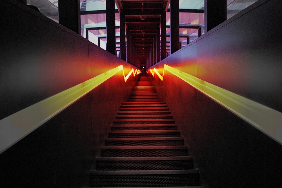 Light night staircase line