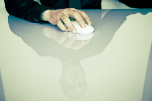 Desk computer writing hand Photo