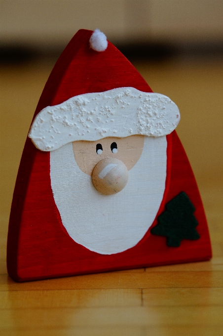 Wood decoration red christmas