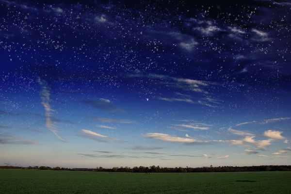 Horizon cloud sky field Photo