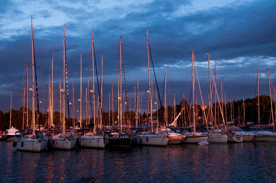 море dock закат лодка