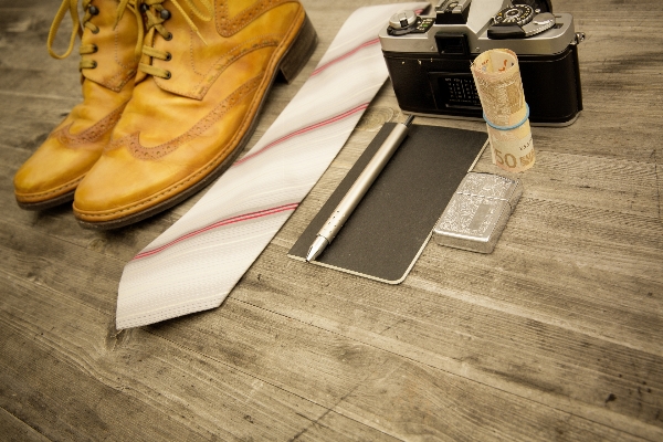 Notebook shoe wood leather Photo