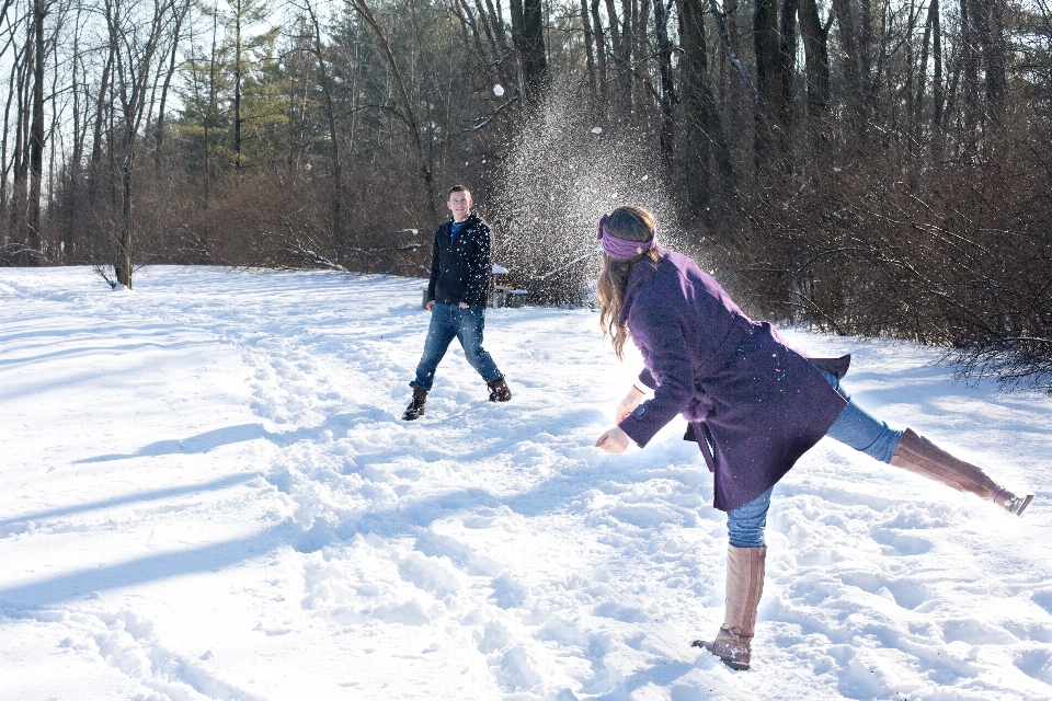 Homme neige hiver femme