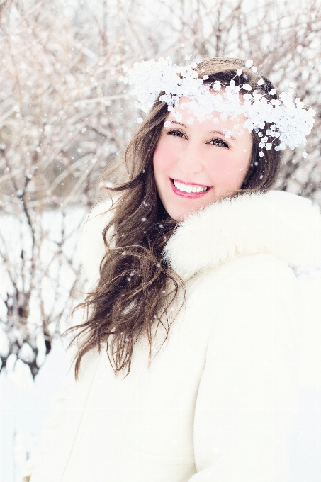 Snow cold winter girl