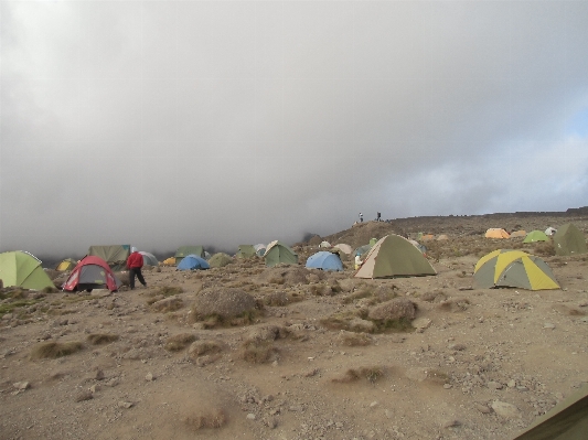 Draussen sand berg nebel Foto