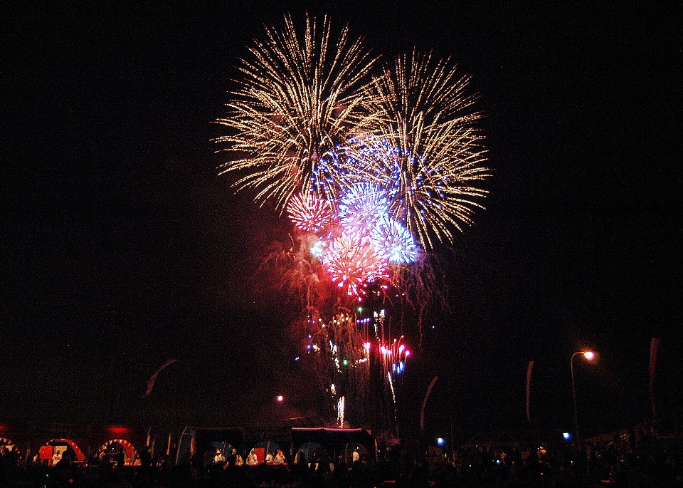 Embrasé ciel nuit des loisirs