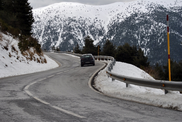 Mountain snow winter road Photo