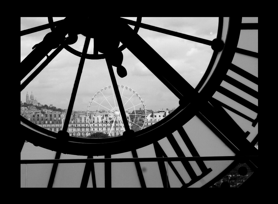 Noir et blanc
 la photographie roue fenêtre