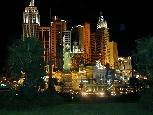 Architecture skyline night city Photo