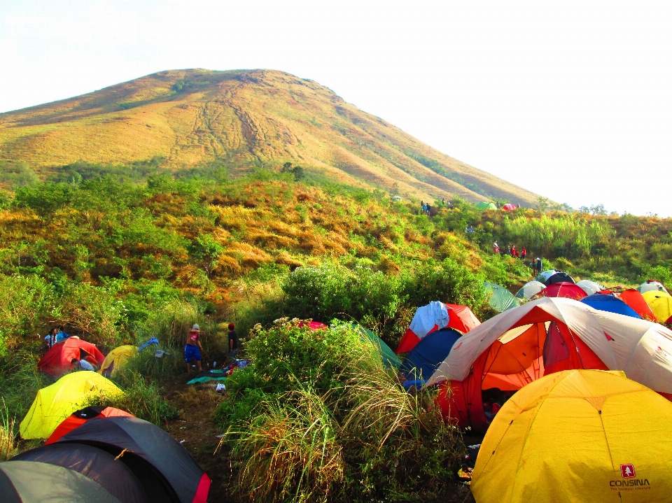 Mountain morning adventure extreme sport