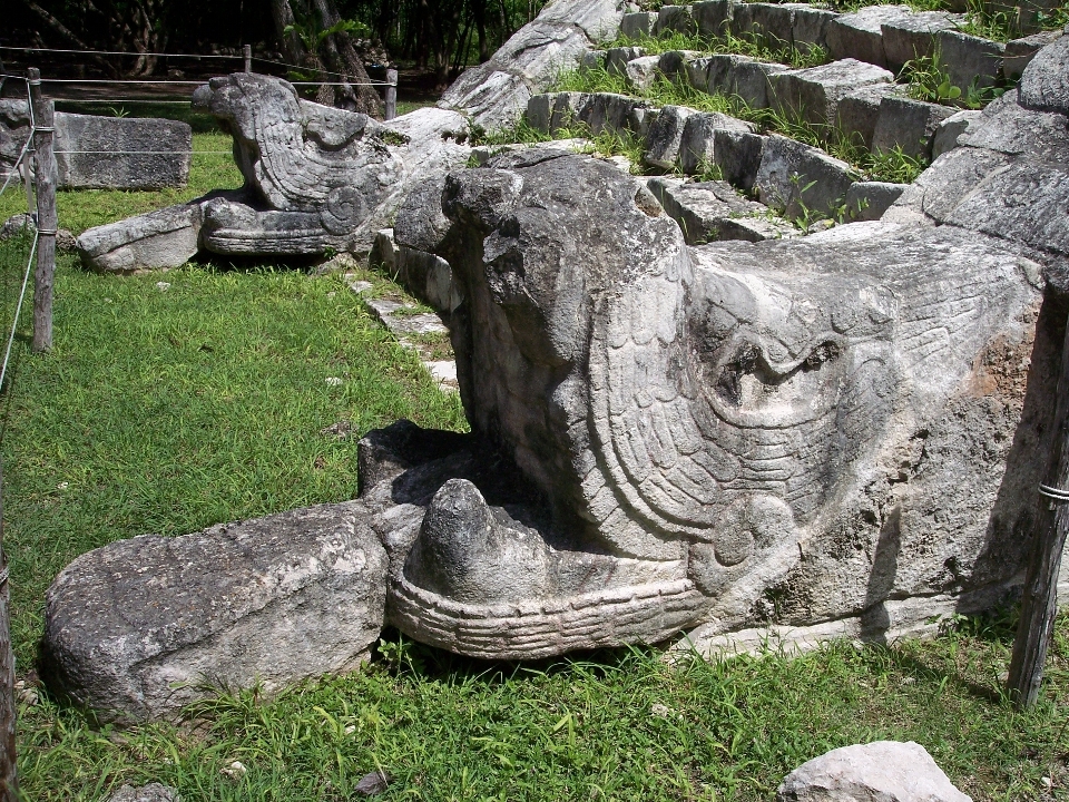 Tree rock stone monument