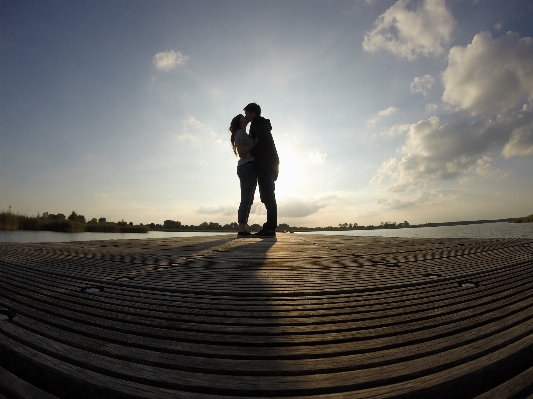 Man beach sea water Photo