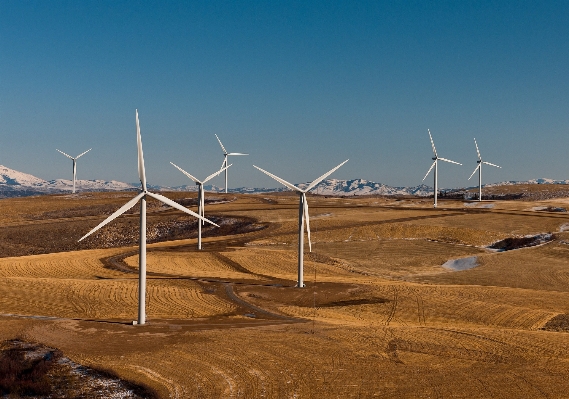 Landscape field prairie windmill Photo