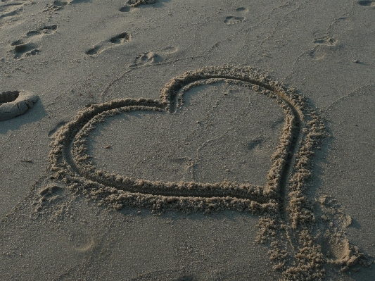 Sea coast sand footprint Photo