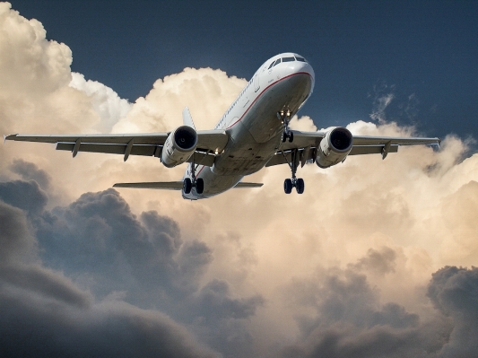 Wing cloud airplane aircraft Photo