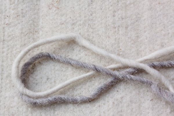 Rope white wool material Photo