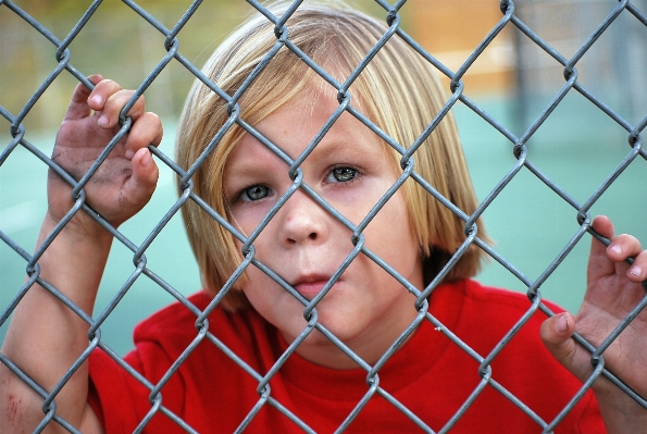 Person fence boy kid Photo