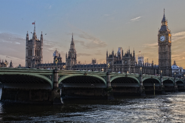 Architecture bridge skyline clock Photo