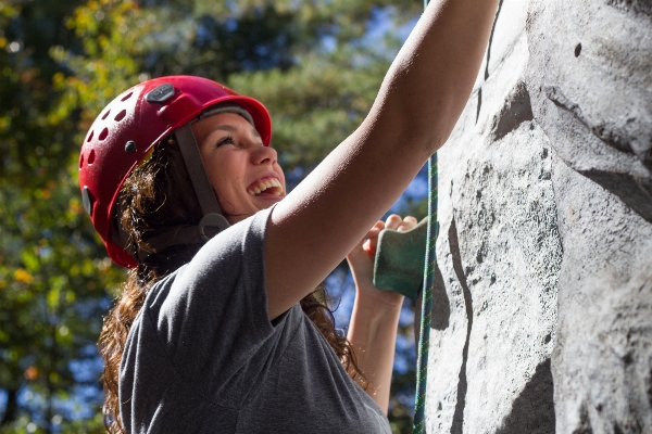 Outdoor mountain rope girl Photo