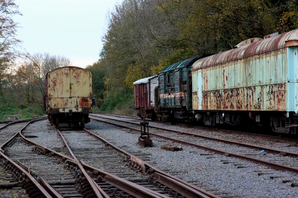 Track railway wagon old Photo