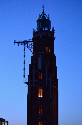 Lighthouse sky dusk evening Photo