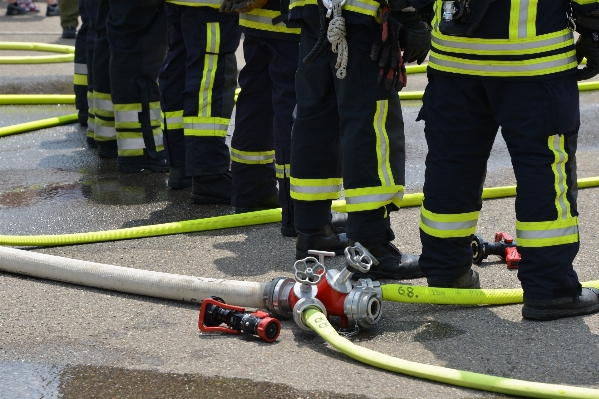 Person equipment fire exercise Photo