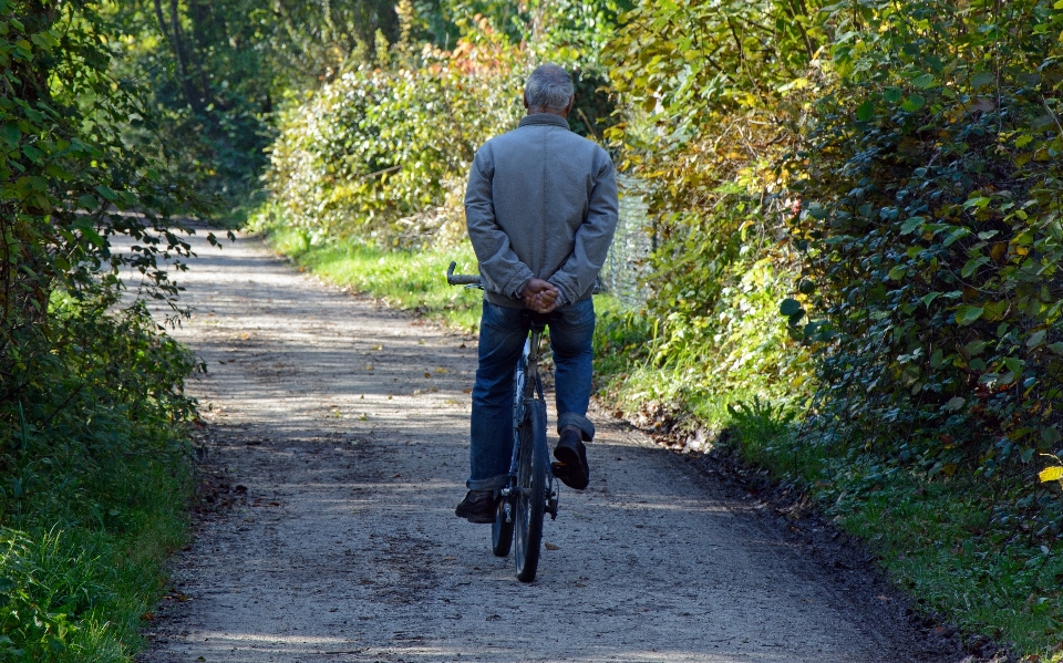 Person trail wheel bicycle