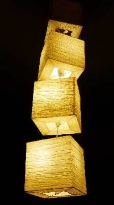 Light wood lantern lamp Photo