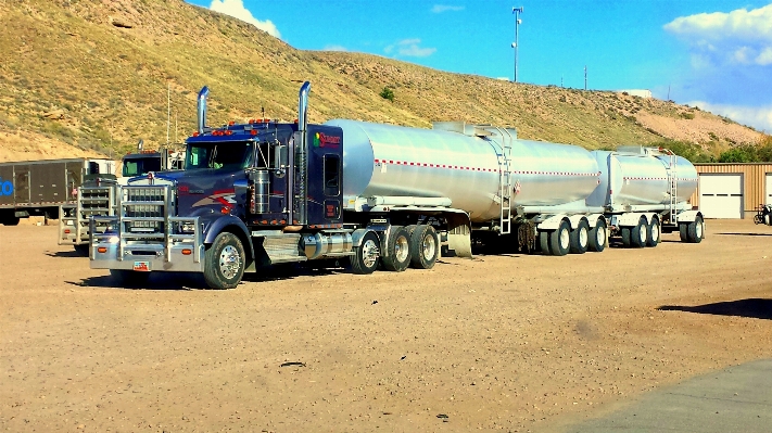 Asphalt transport truck vehicle Photo