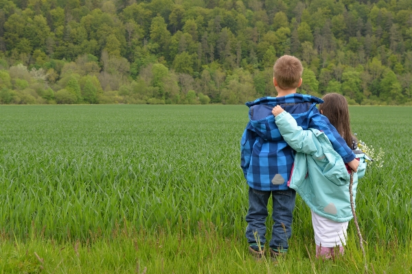 Hand forest grass girl Photo