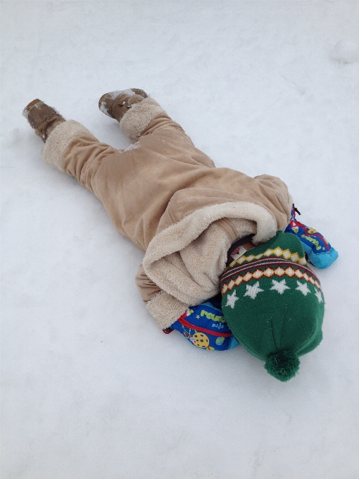 Hand snow winter child