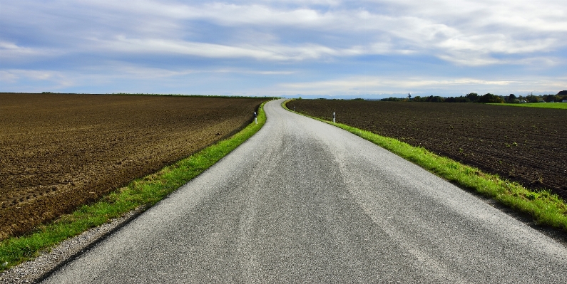 Landscape grass horizon road Photo