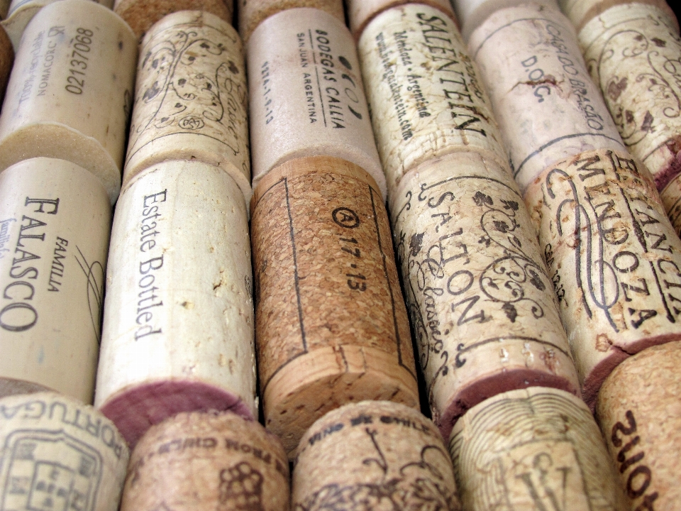 Wood wine material cork