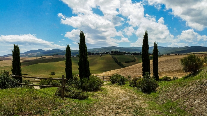 Landscape mountain sky meadow Photo