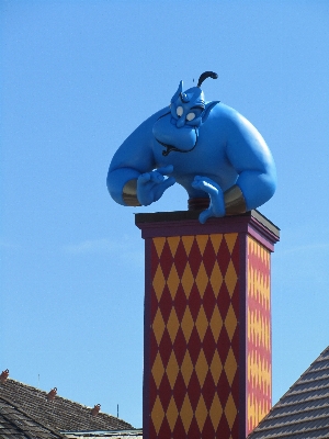 Monument statue amusement park blue Photo