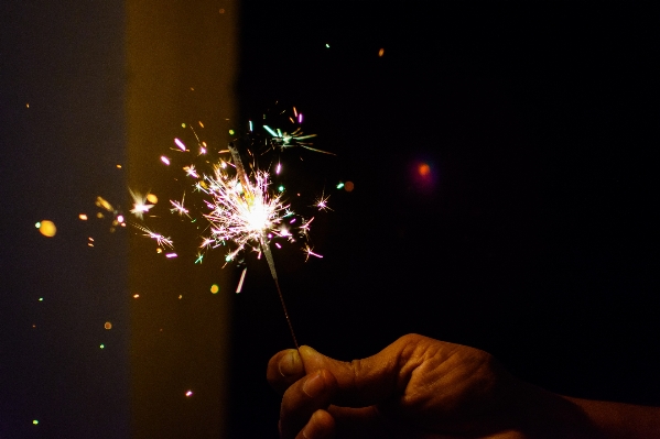 Light night flower sparkler Photo