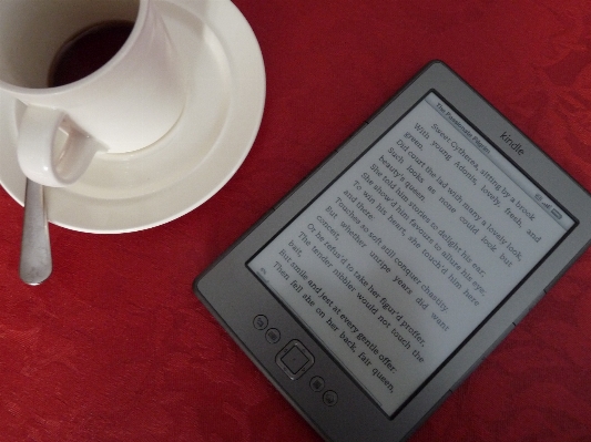 Foto Kopi teknologi membaca kindle