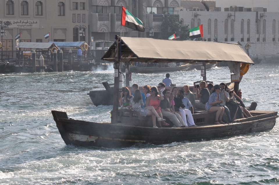 Sea water boat city