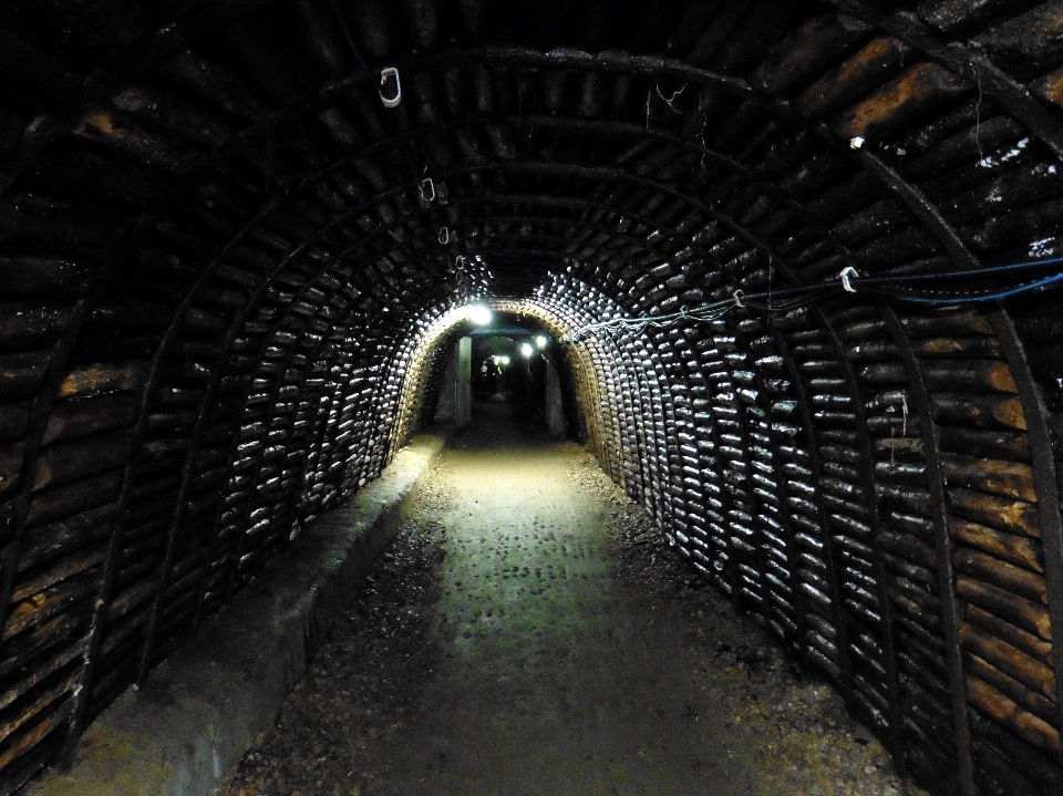 Rock tunnel underground darkness