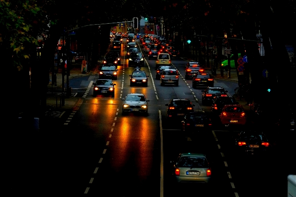 Photo Lumière route circulation rue