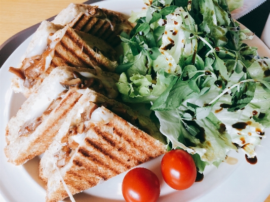 カフェ 皿 食事 食べ物 写真