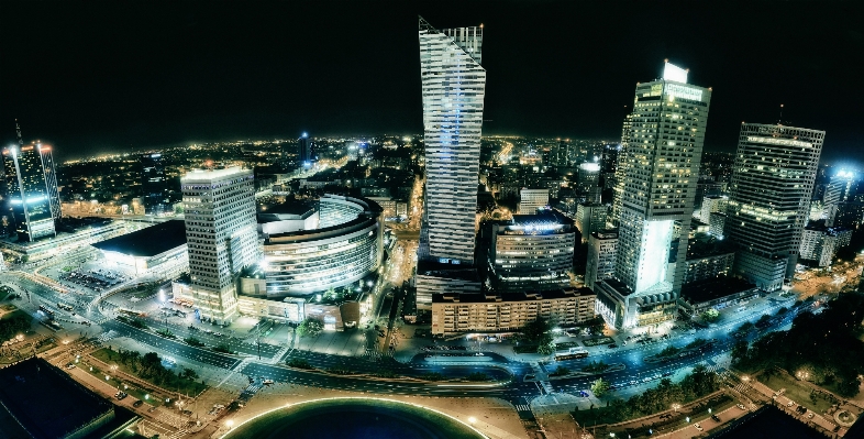 Architecture skyline night view Photo