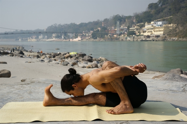 Sea male sitting outdoors Photo