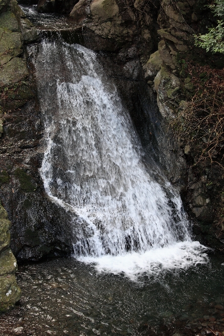 Water rock waterfall formation