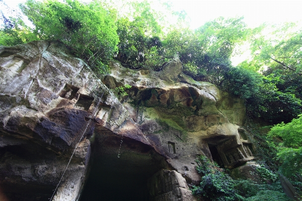 Rock waterfall formation cliff Photo