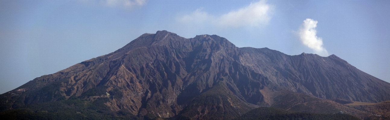 Mountain range panorama high Photo