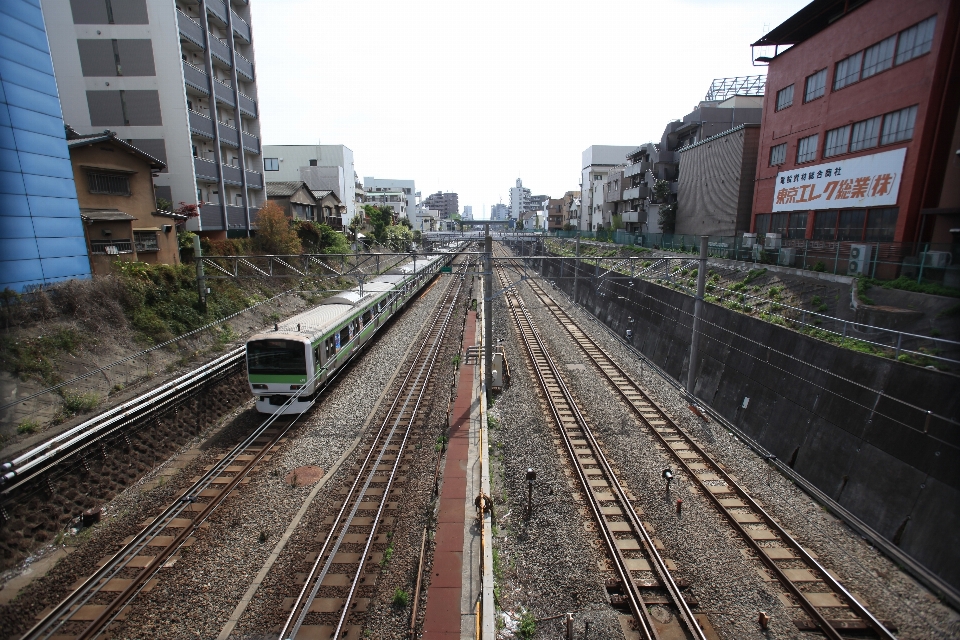 Track city train overpass