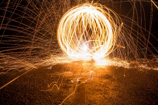 Light night sunlight sparkler Photo